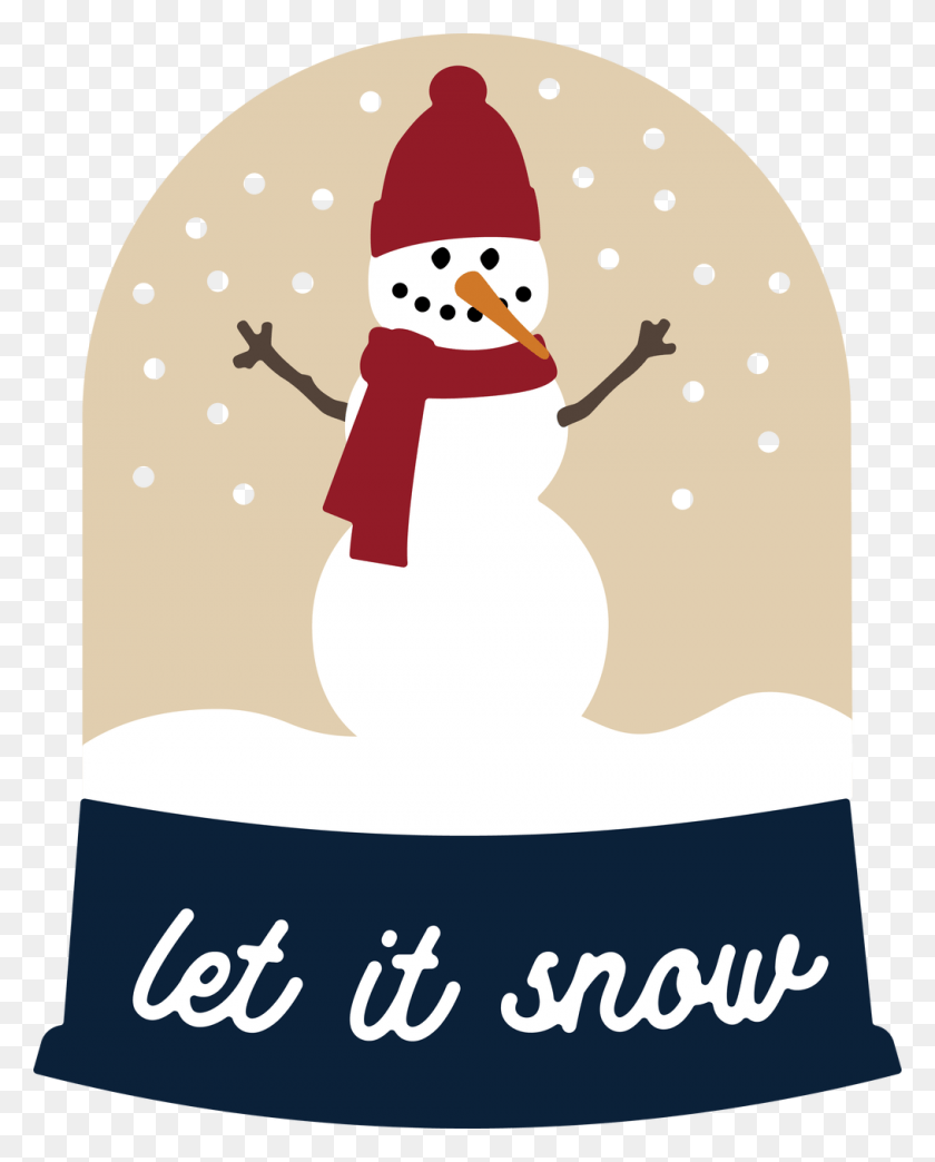1014x1280 Let It Snow Snow Globe Svg Cut File Illustration, Outdoors, Nature, Snowman HD PNG Download