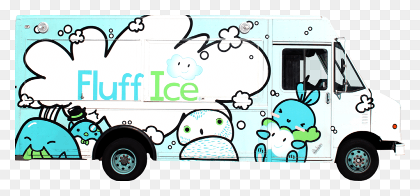 1000x427 Let Us Bring The Fluff Ice To You Truck Fluffice, Vehicle, Transportation, Van HD PNG Download