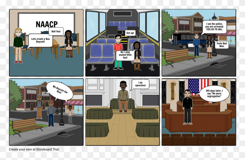1145x716 Lets Create A Bus Boycott Naacp Hell Yea No Storyboard, Person, Human, Collage HD PNG Download
