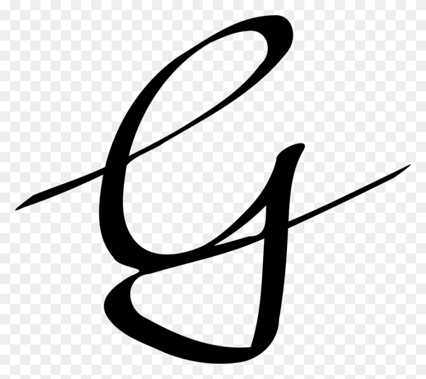 850x750 Letter Case Computer Icons Cursive Handwriting Letter G In Signature, Gray, World Of Warcraft HD PNG Download