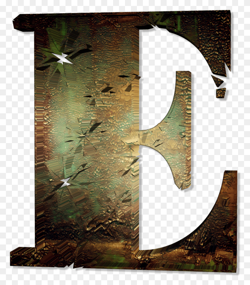 833x957 Letter E Metal, Text, Number, Symbol HD PNG Download