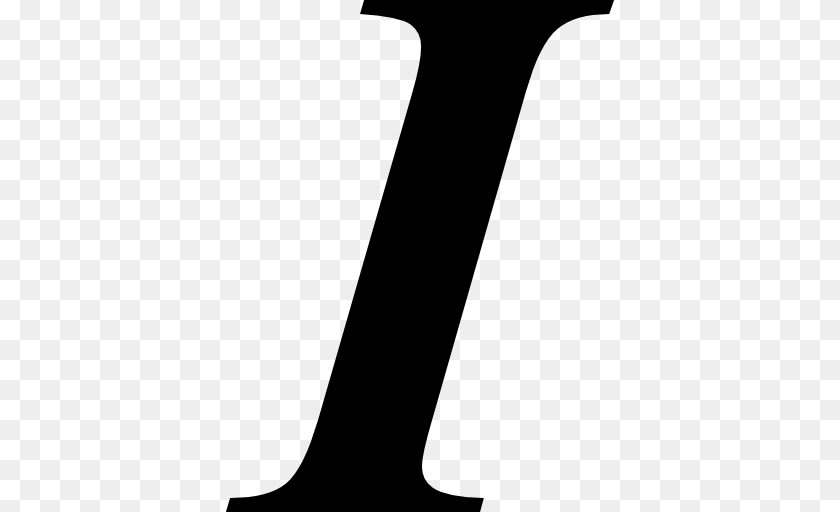 Letter I, Text Sticker PNG