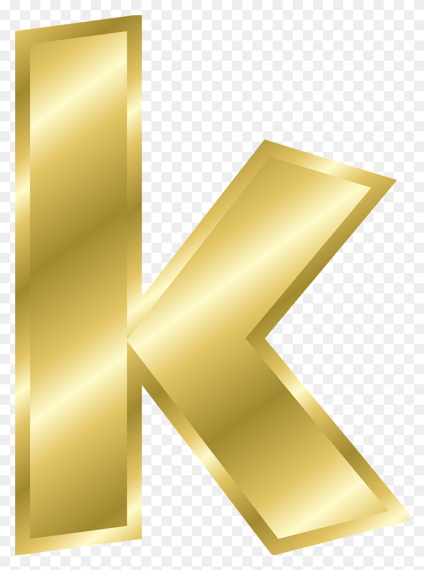 935x1280 Letter K Lowercase Alphabet Abc Image Ch K In Thng, Gold, Lighting, Text HD PNG Download