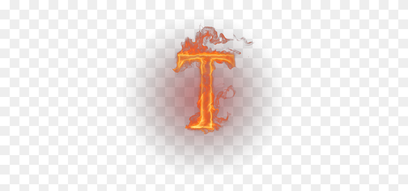 335x334 Letter Letters Art T Fire Fires Fireletter Freetoedit Cross, Flame, Bonfire, Text HD PNG Download