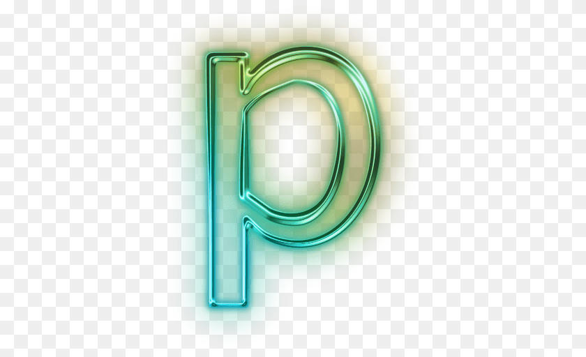 512x512 Letter P, Light, Neon Clipart PNG