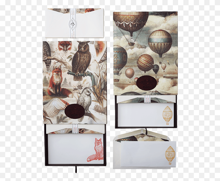518x631 Letter Paper Set Hot Air Balloon, Bird, Animal, Advertisement HD PNG Download