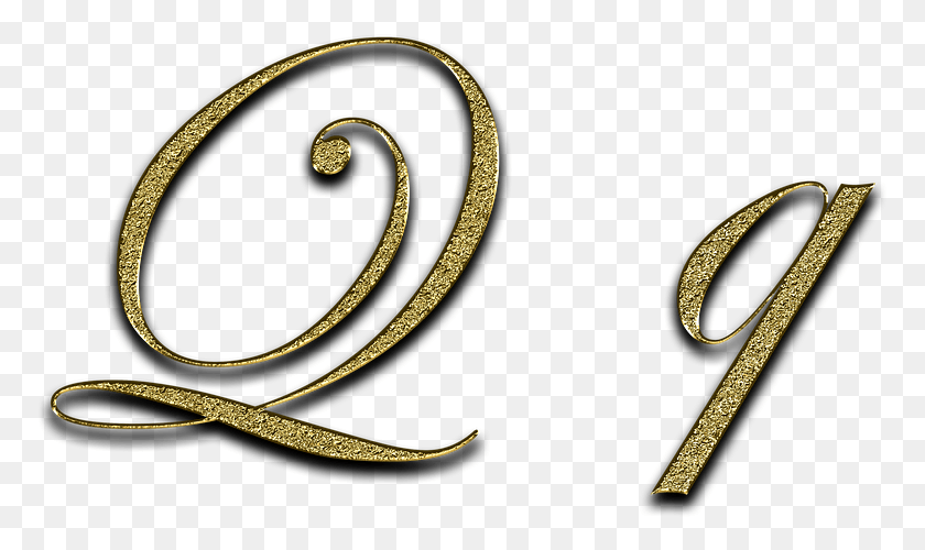 773x440 Letter Q Gold Font Letter Q Leave Type Fonts Q En Letra De Carta, Jewelry, Accessories, Accessory HD PNG Download