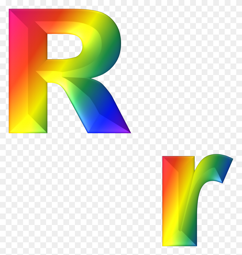 2157x2280 Descargar Png Letra R 3D Abc Alfabeto Arco Iris 3D Letra Del Alfabeto, Light, Gráficos Hd Png