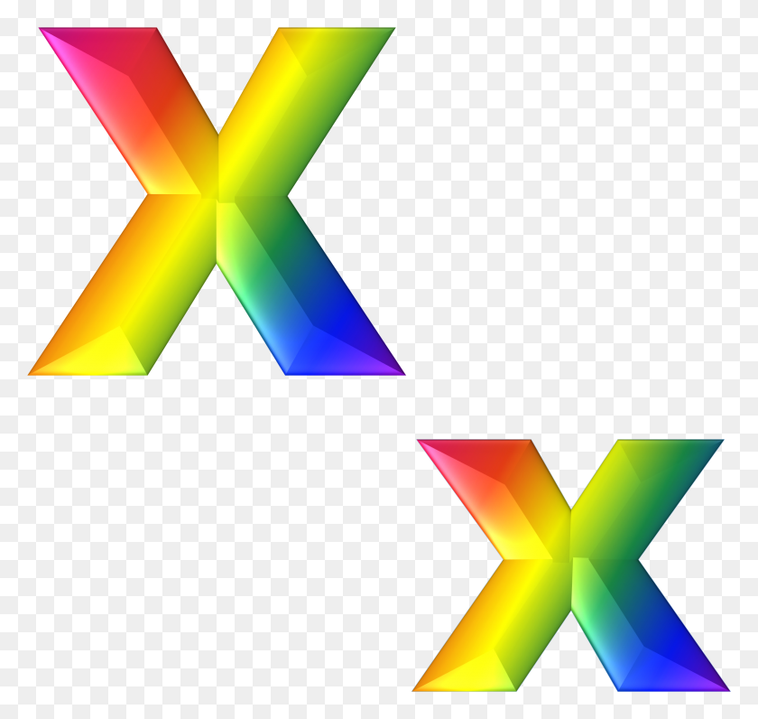 2414x2280 Letter X 3d Abc Alphabet Rainbow 787585 X 3d, Symbol, Star Symbol, Ornament HD PNG Download