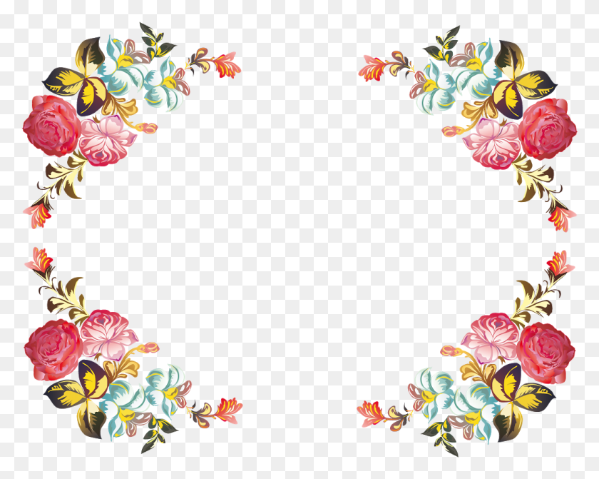 1047x821 Letterhead Vintage Floral Stencil Scrapbooking, Floral Design, Pattern, Graphics HD PNG Download
