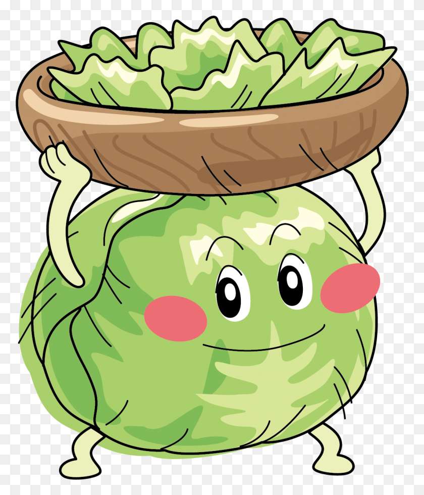1066x1258 Lettuce Drawing Iceberg Cartoon Lettuce With A Face, Plant, Vegetable, Food HD PNG Download