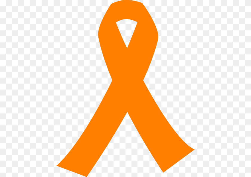 462x593 Leukemia Ribbon Orange Cancer Ribbon, Alphabet, Ampersand, Symbol, Text Clipart PNG