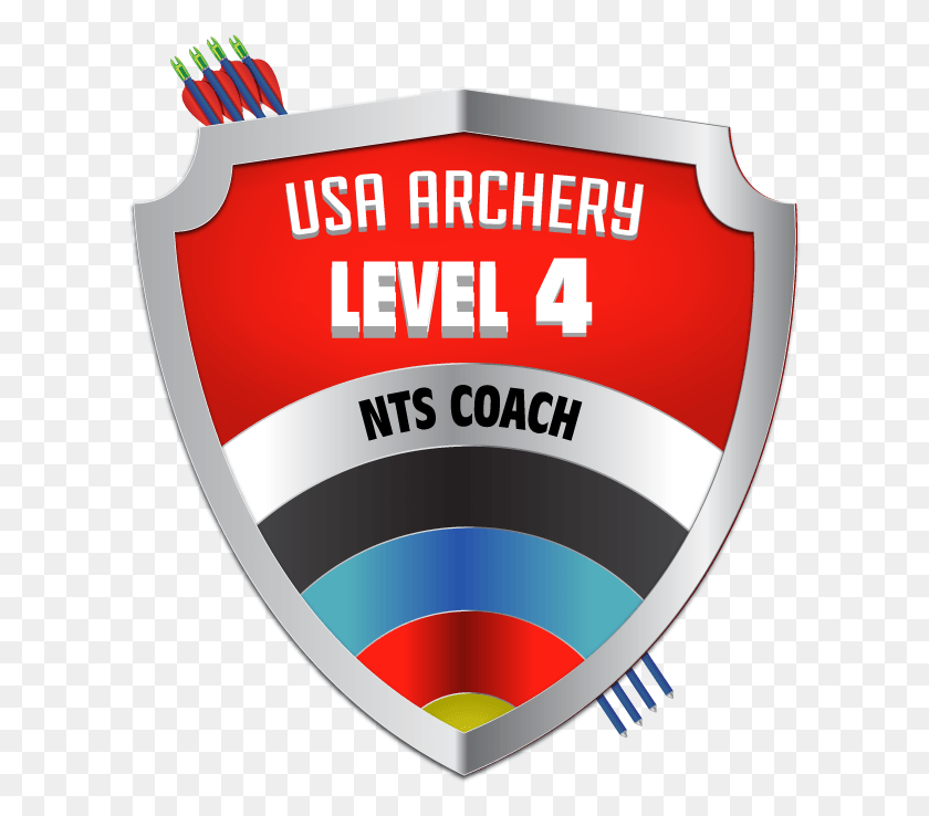 610x678 Level 4 Nts Coach Certification Archery Symbol P, Armor, Shield HD PNG Download