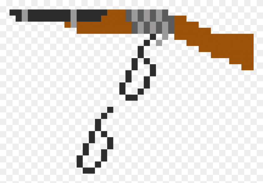 2001x1351 Винтовка С Рычажным Механизмом Pixel Lever Action Rifle, Текст, Крест, Символ Hd Png Скачать
