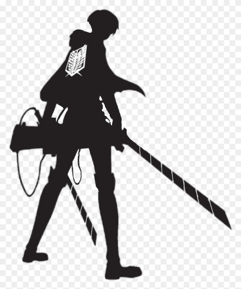 992x1203 Levi Ackerman Anime Snk Aot Attack On Titan Levi Silhouette, Person, Human HD PNG Download