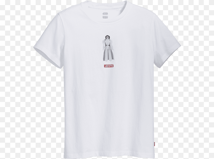Levi S X Star Wars Princess Leia T Shirt Levi39s X Star Wars, Clothing, T-shirt, Person, Accessories PNG