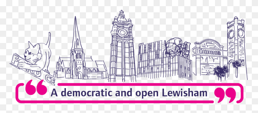 960x380 Lewisham Democracy Review Clock Tower, Architecture, Building, Clock Tower HD PNG Download