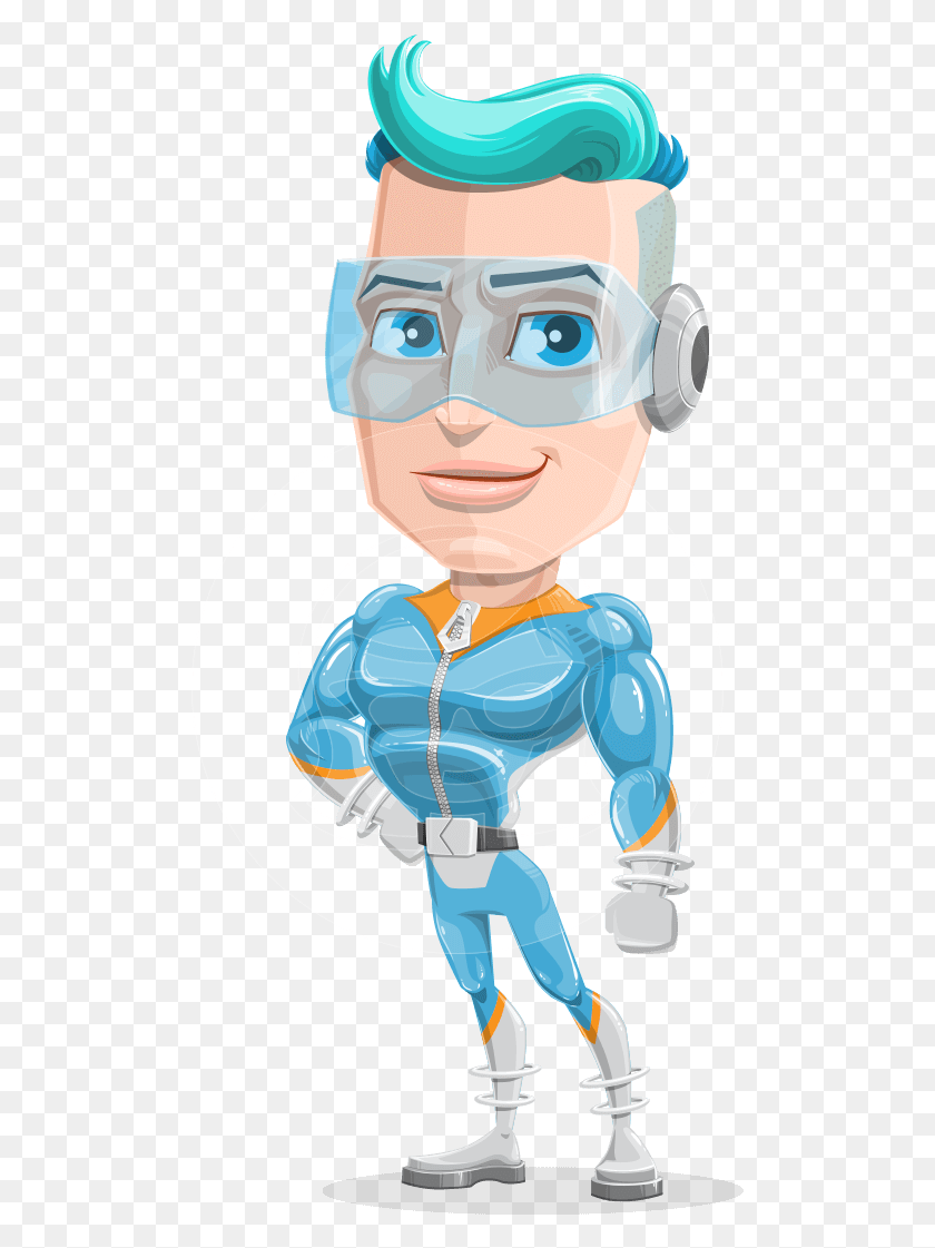 497x1061 Lexo The Buff Future Guy Futuristic Cartoon Characters, Toy, Person, Human HD PNG Download