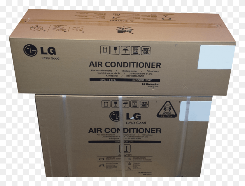 1355x1003 Lg Air Conditioner Box, Cardboard, Package Delivery, Carton HD PNG Download