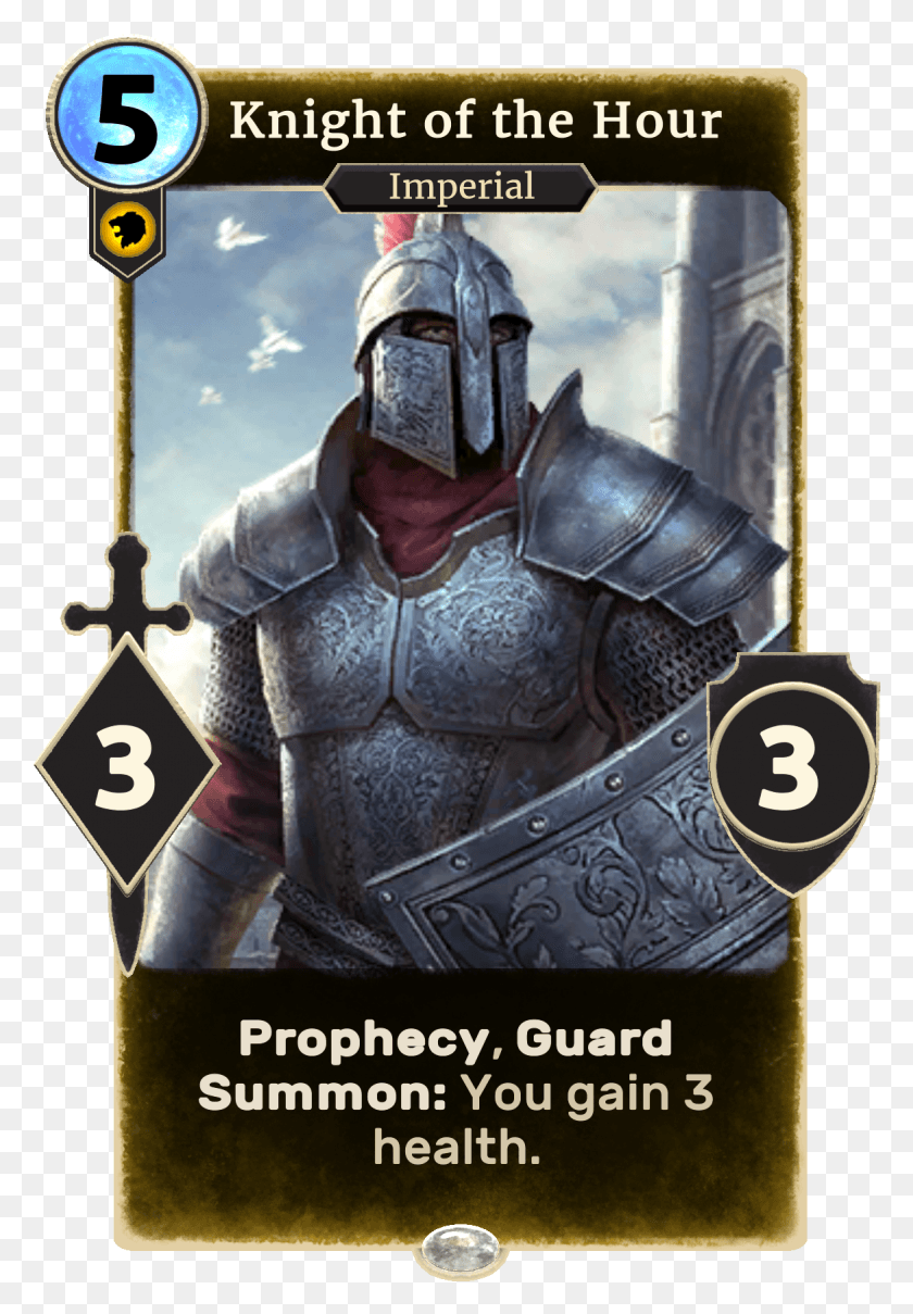 1169x1723 Lg Card Knight Of The Hour Elder Scrolls Legends Imperial Might, Helmet, Clothing, Apparel HD PNG Download