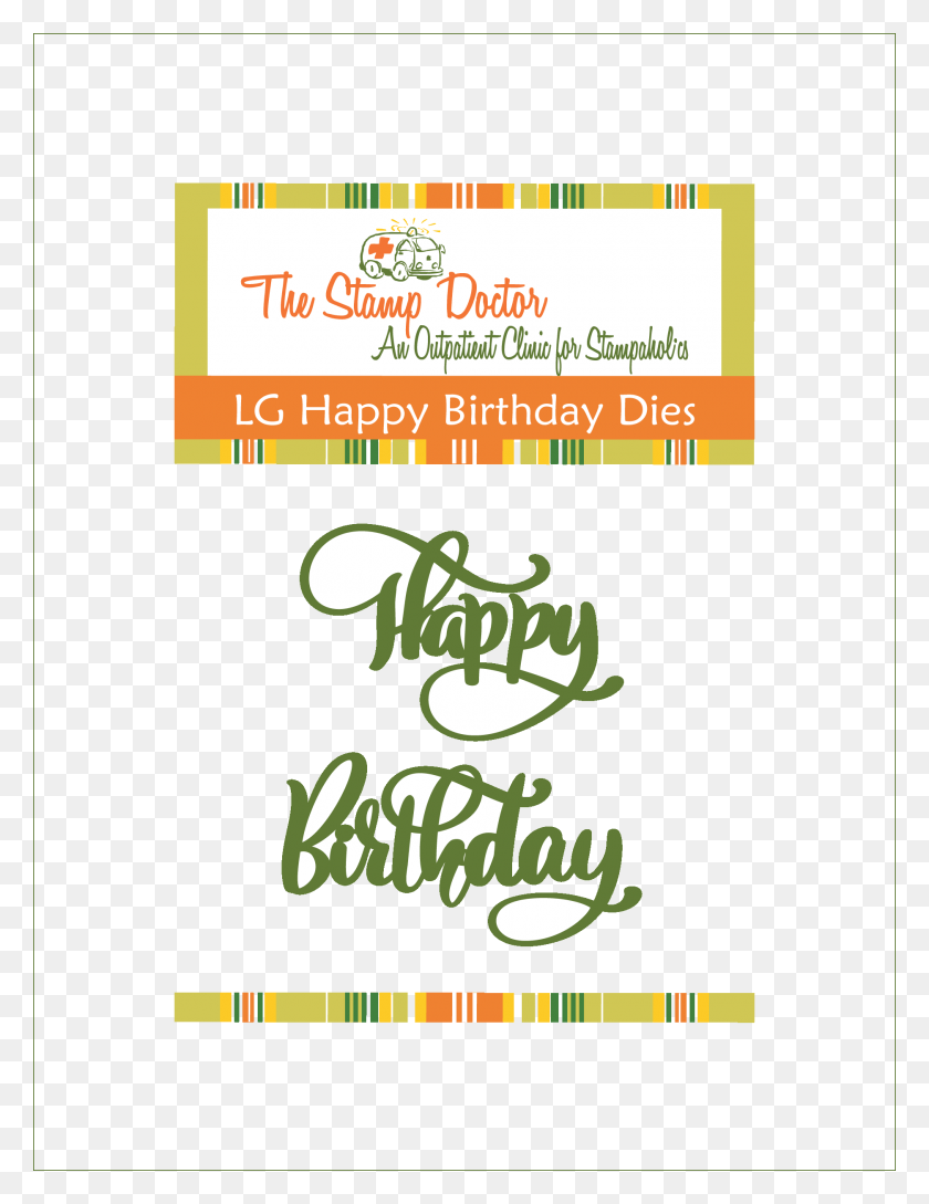 1875x2475 Lg Happy Birthday Dies Calligraphy, Poster, Advertisement, Flyer HD PNG Download