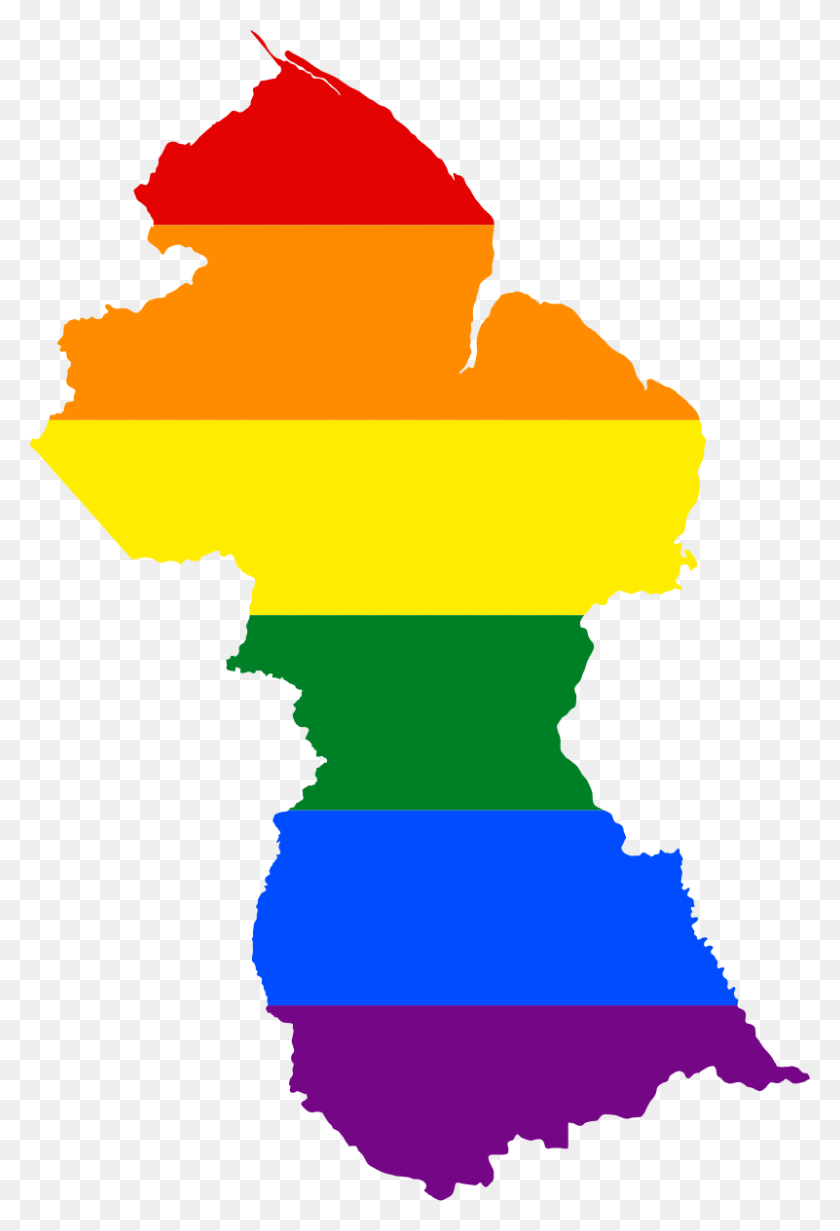 801x1203 Lgbt Flag Map Of Guyana Guyana Flag In Country, Light, Person HD PNG Download