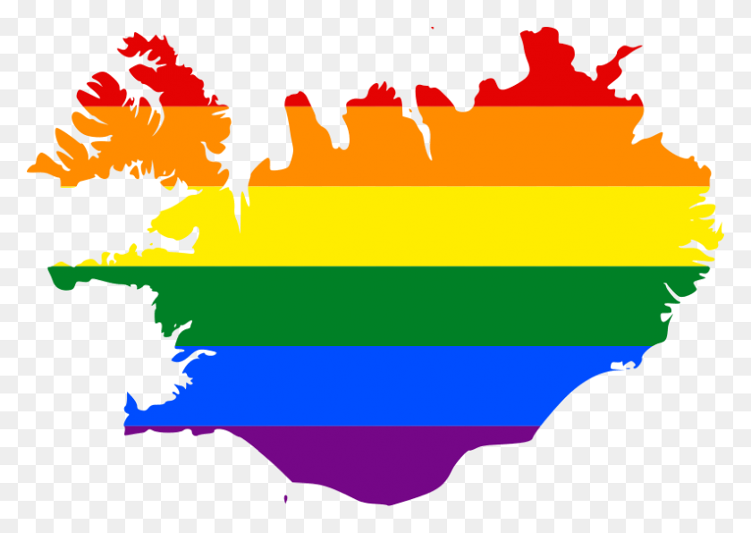 793x545 Lgbt Flag Map Of Iceland Iceland Map Transparent, Leaf, Plant, Outdoors HD PNG Download