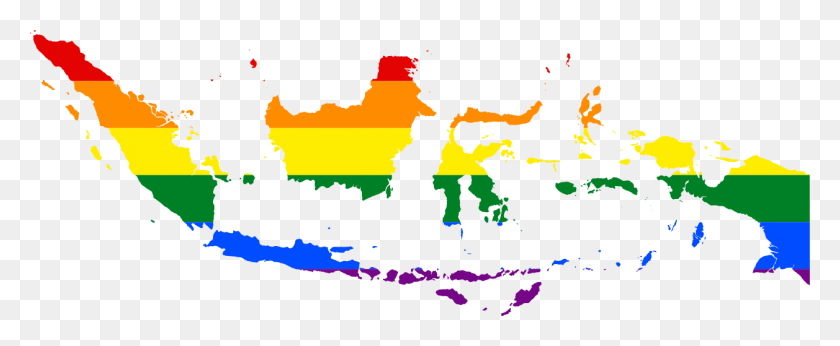 1257x462 Lgbt Flag Map Of Indonesia Transparent Indonesia Map Vector, Diagram, Plot, Nature HD PNG Download