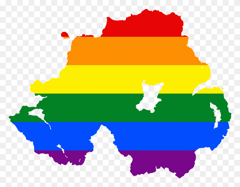 2000x1527 Lgbt Flag Map Of Northern Ireland Equal Marriage Northern Ireland, Graphics, Nature HD PNG Download