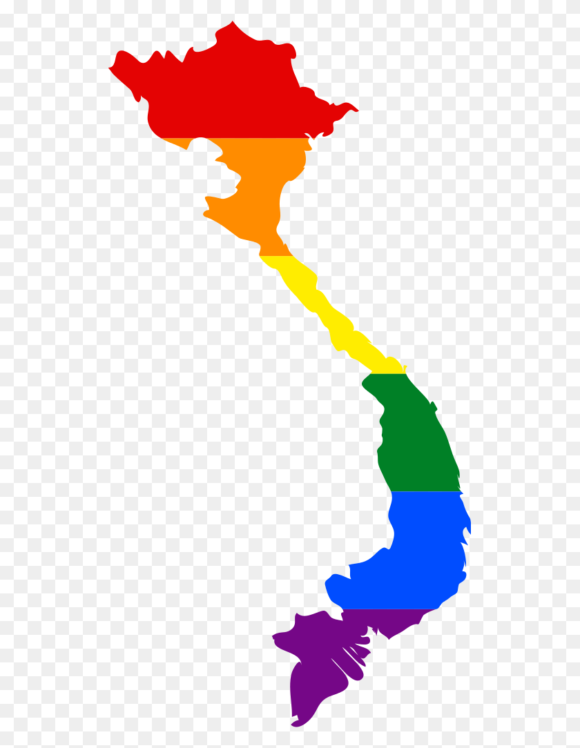 525x1024 Lgbt Flag Map Of Vietnam Vietnam Map Grey, Person, Human, Weapon HD PNG Download