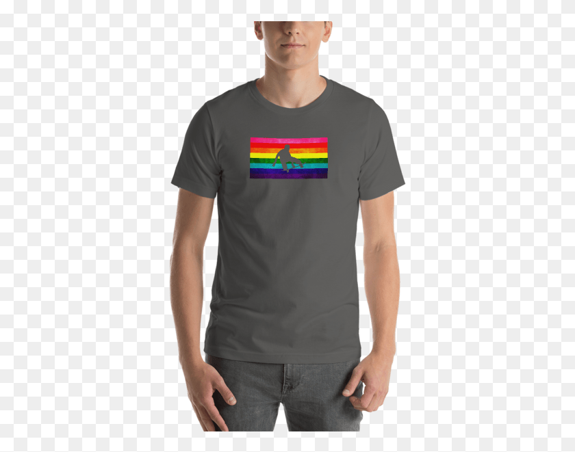 347x601 Lgbt Gay Pride Skateboard Skater Rainbow Pride Flag Shirt, Clothing, Apparel, T-shirt HD PNG Download