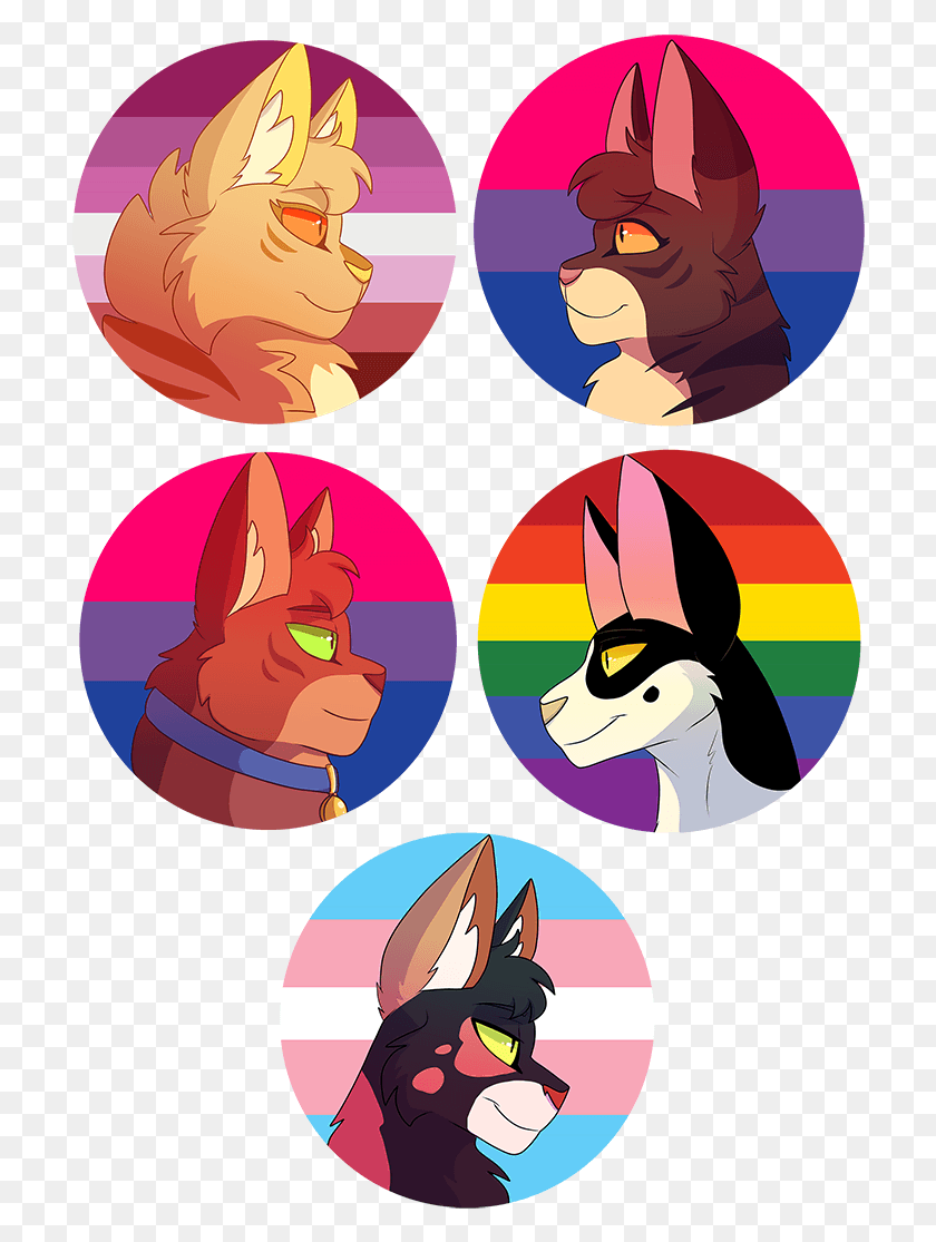 712x1055 Lgbt Warrior Cats Stickers By Angel Hawk Warrior Cats Lesbian Couples, Label, Text, Poster HD PNG Download