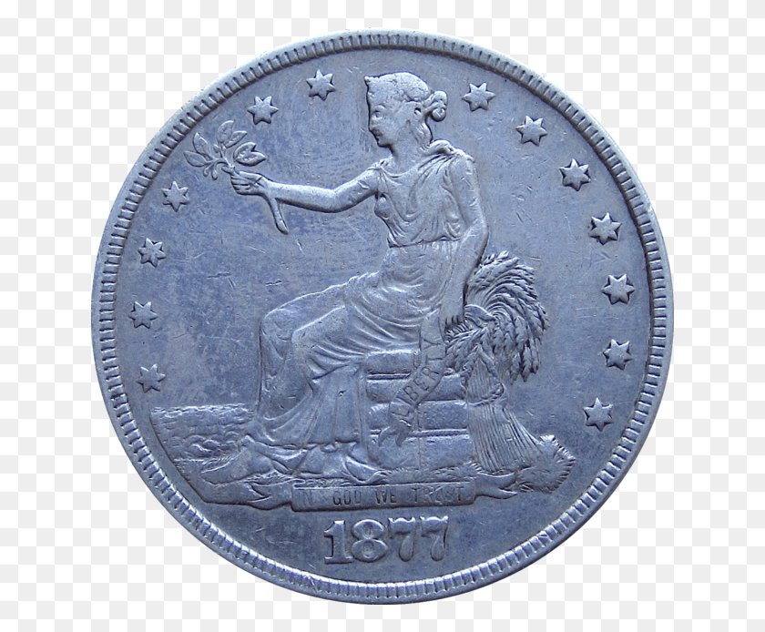 640x634 Liberty Seated Trade Dollar 420 Grains Cash, Coin, Money, Dime HD PNG Download