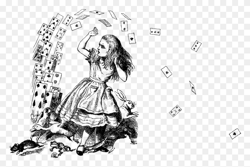 1092x703 Library About Ia Fighting Against Cards Alice In Wonderland Official Illustration, Clothing, Dress, Evening Dress HD PNG Download