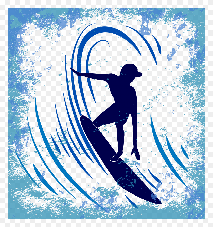 2321x2483 Библиотека Большой Серфинг Ветер Иллюстрация Скейтборд Материал Серфинг, Море, На Открытом Воздухе, Вода Png Скачать