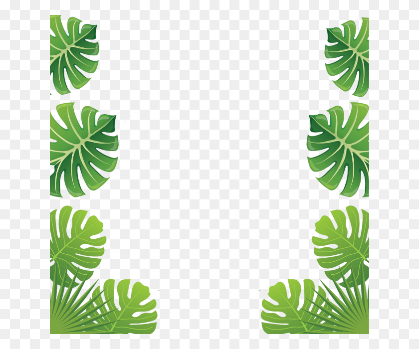640x640 Library Stock Aloha Tropical Leaf Flowers Leaves Tropical Leaf Border, Green, Plant, Vase HD PNG Download