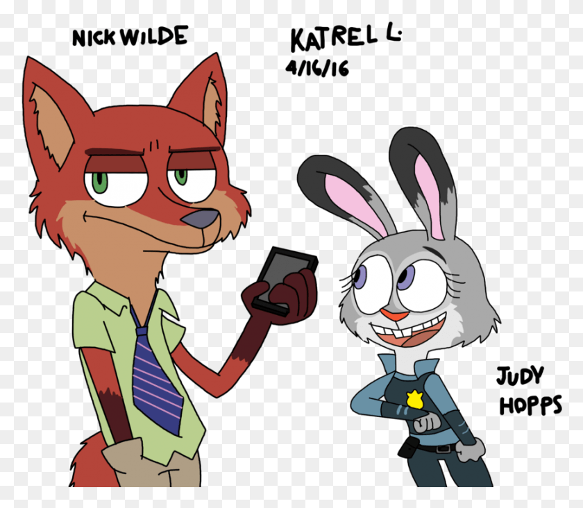 864x745 Library Stock Animator Drawing Judy Nick Wilde And Judy Hopps Child, Person, Human, Tool HD PNG Download
