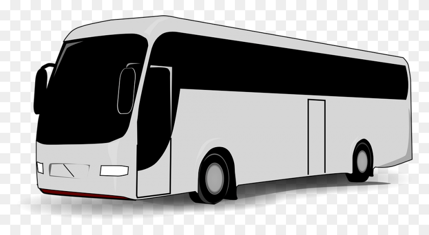 960x493 Libro Explore The World Black And White Tourist Bus, Vehicle, Transportation, Tour Bus HD PNG Download