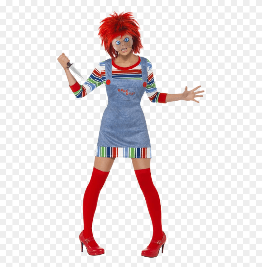 475x794 Licensed Miss Chucky Costume With Mask Halloween Costume Chucky, Clothing, Apparel, Person HD PNG Download