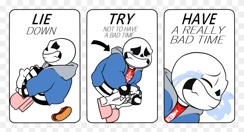 1408x713 Lie Down Try Have A Really Bad Time Not To Have A Bad Undertale Comic Bad Time Sans, Comics, Book, Manga HD PNG Download