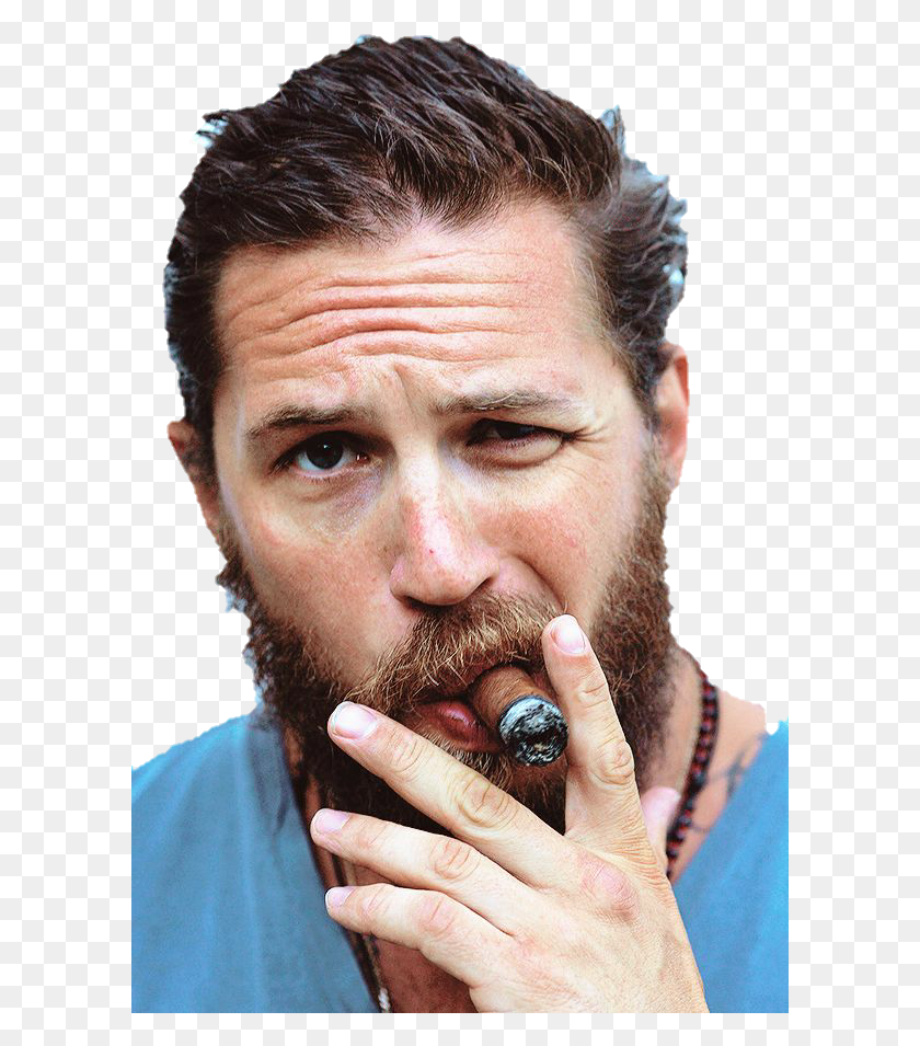 601x895 Lien Direct Tom Hardy With Cigarette, Face, Person, Human HD PNG Download