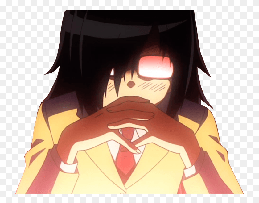 743x598 Lien Direct Watamote Evangelion, Person, Human, Book HD PNG Download