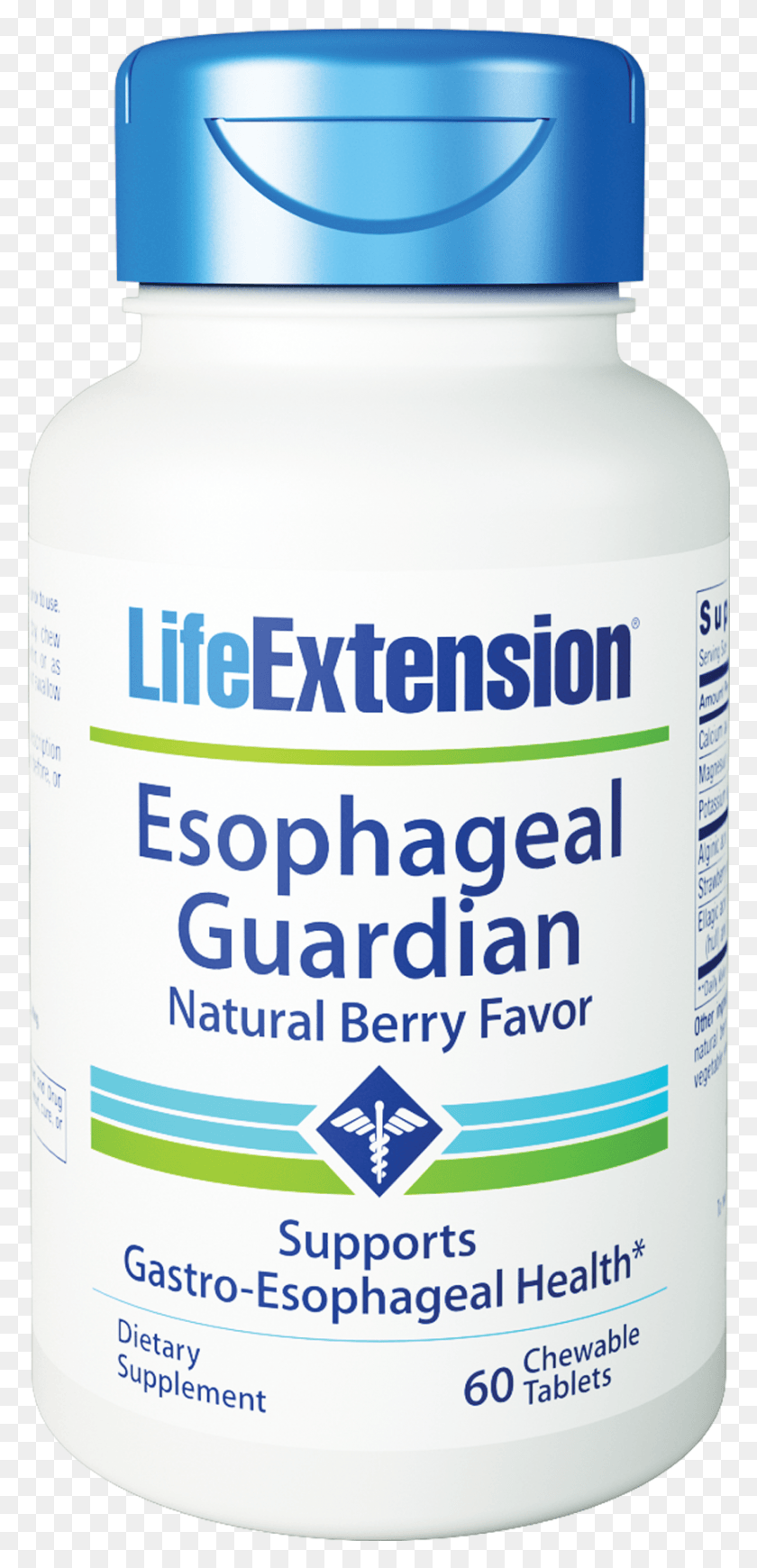 873x1881 Life Extension Esophageal Guardian 60 Chewable Tablets, Bottle, Plant, Cosmetics HD PNG Download