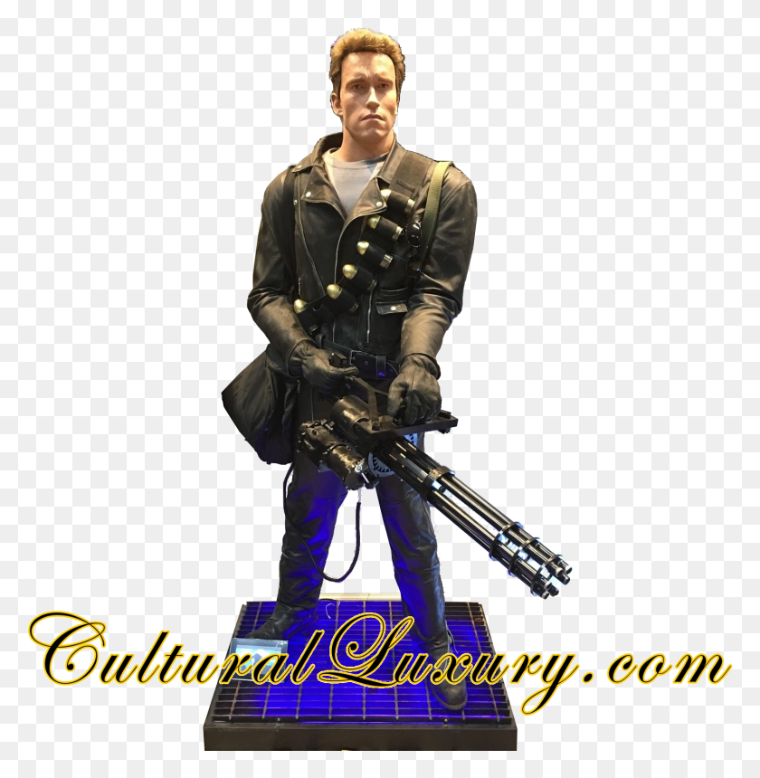 1456x1495 Life Size Terminator T2 Arnold Schwarzenegger Statue Corazn Salvaje, Person, Human, Samurai HD PNG Download