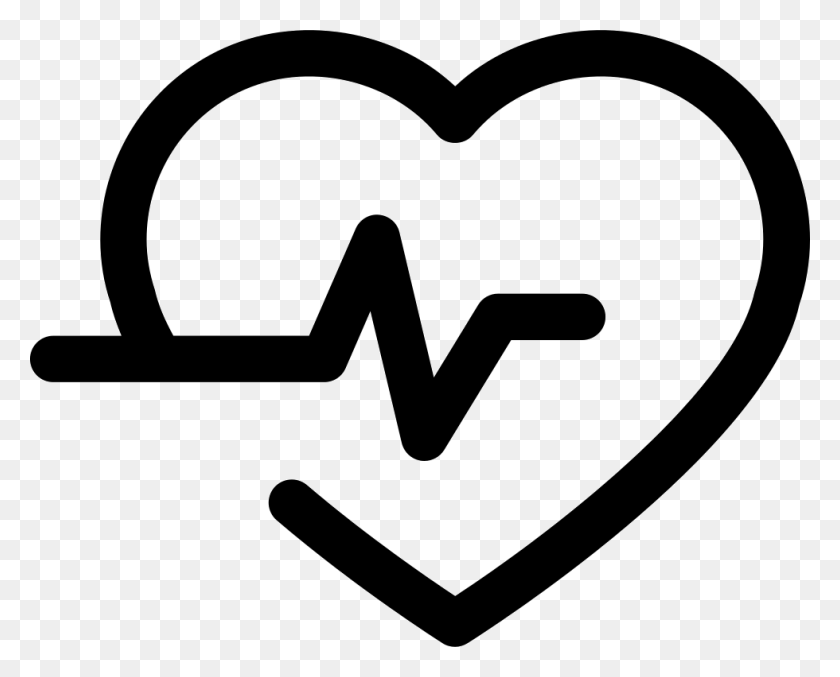 980x776 Lifeline In A Heart Outline Comments Heal Icon, Stencil, Mustache, Heart HD PNG Download