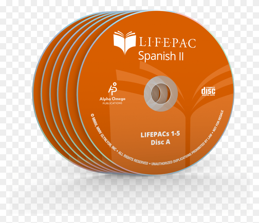 1201x1022 Lifepac Spanish Ii Cd Set Cd, Диск, Dvd Hd Png Скачать