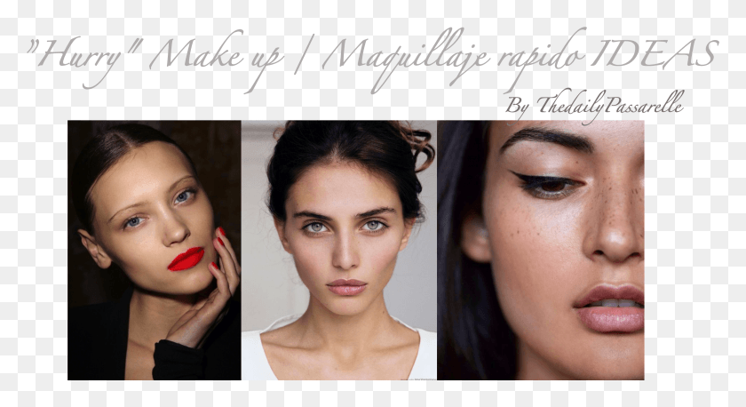 2993x1530 Lifestyle Hurry Make Up Maquillaje Rapido Ideas Eye Liner, Face, Person, Human HD PNG Download