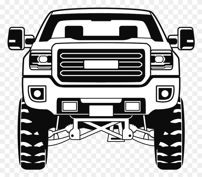 866x753 Lifted Chevy Duramax Drawings Off Road Vehicle, Bumper, Transportation, Truck HD PNG Download
