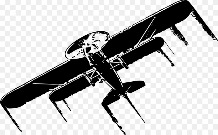 1209x750 Light Aircraft, Gray Clipart PNG