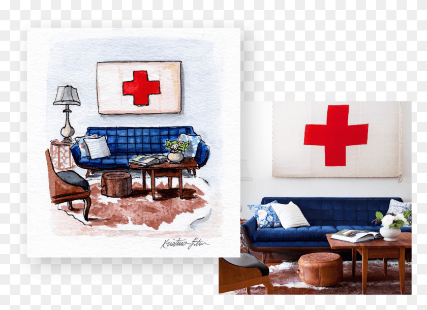 980x692 Light Amp Bright Interiors Off Center Журнальный Столик, Красный Крест, Логотип, Первая Помощь Png Скачать
